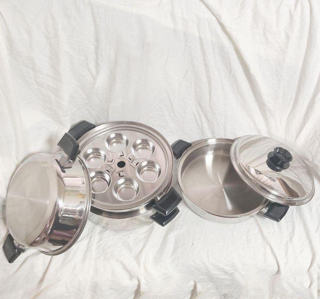 ガス仕様です　ロイヤルクイーン 6QTと大フライパン@