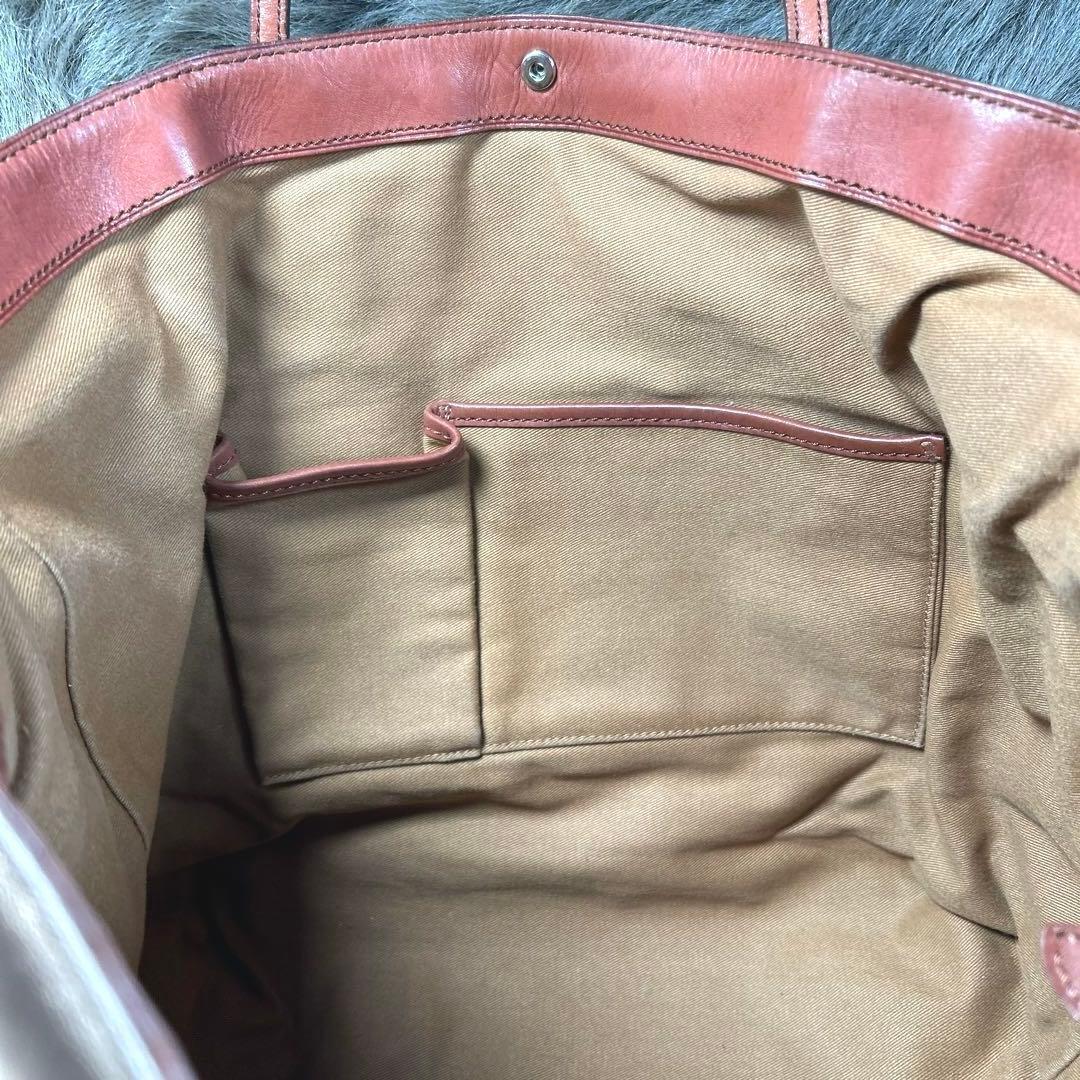 ラルフローレン　RALPH LAUREN レザートートバッグ　金　K1458