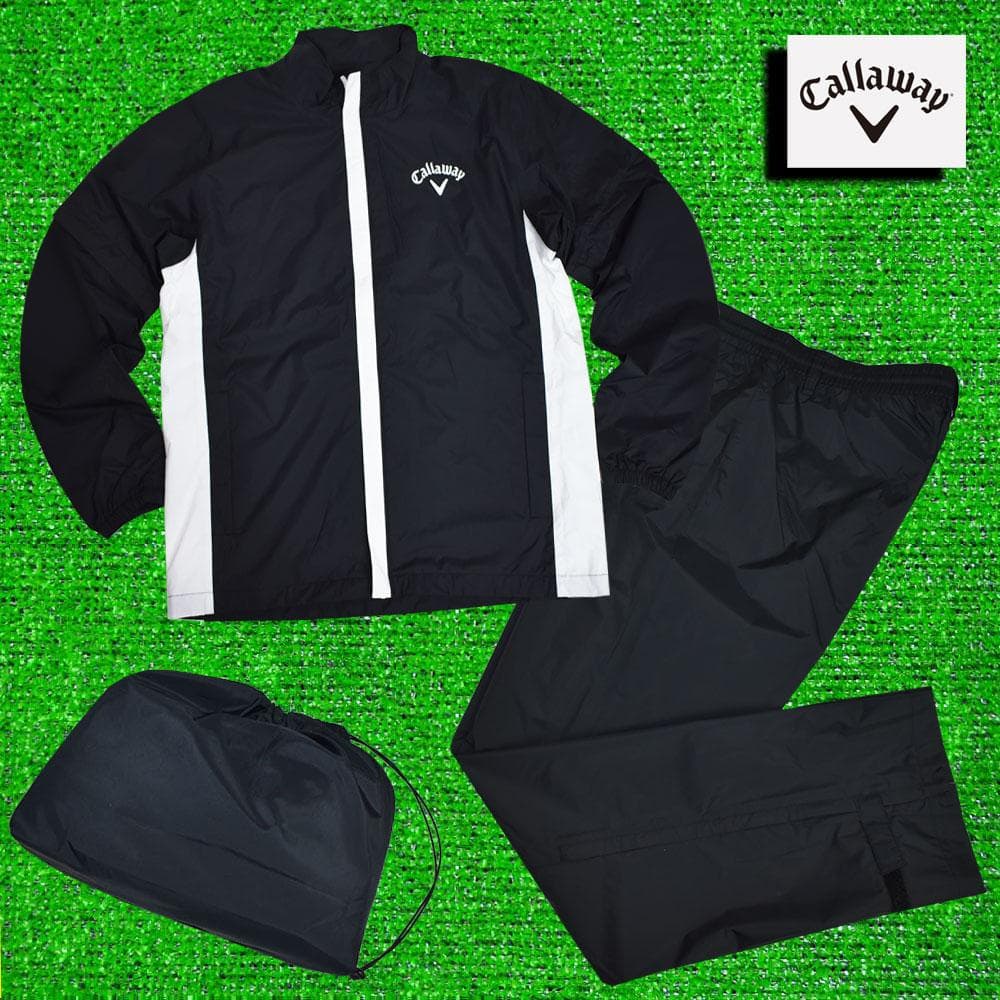 い*き様 Callaway/キャロウェイゴルフ 防風レインスーツ【ブラック/L】