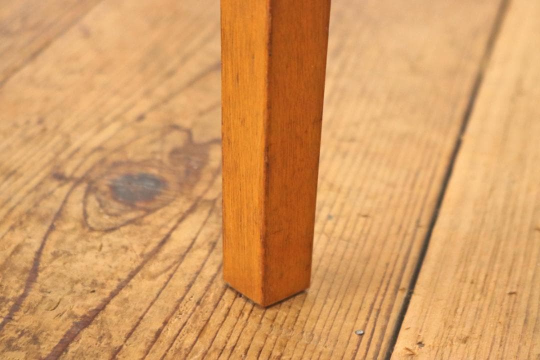 レトロ 花台 飾り台 展示台 テーブル 机 ラワン材 メラミン天板 ナチュラル