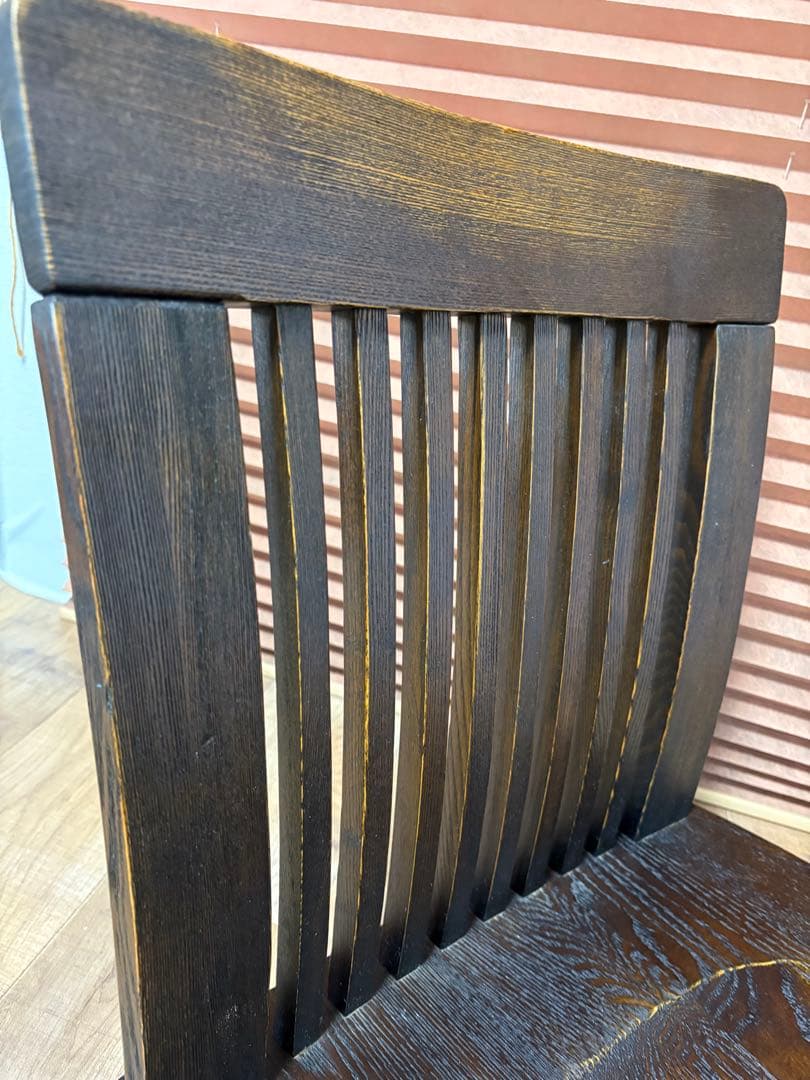 回転座椅子　無垢　和モダン　和室　タモ材　オーク材