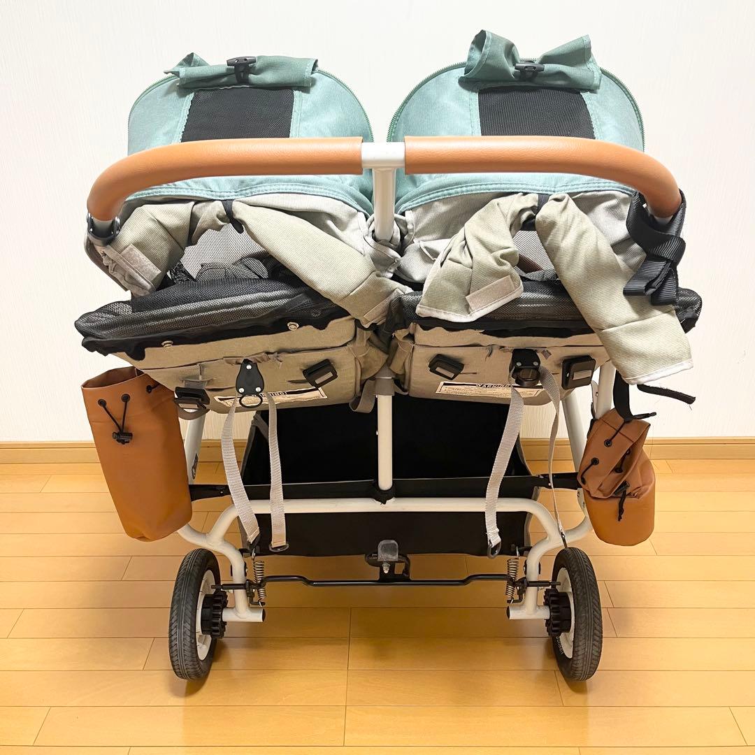 人気色 エアバギー ココダブル EX フロムバース 双子 ベビーカー 二人乗り