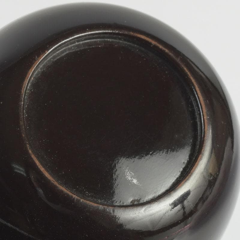 茶道具　黒漆　小棗　仕覆付　又玅斎花押朱書　住山楊甫極め箱　V　9859