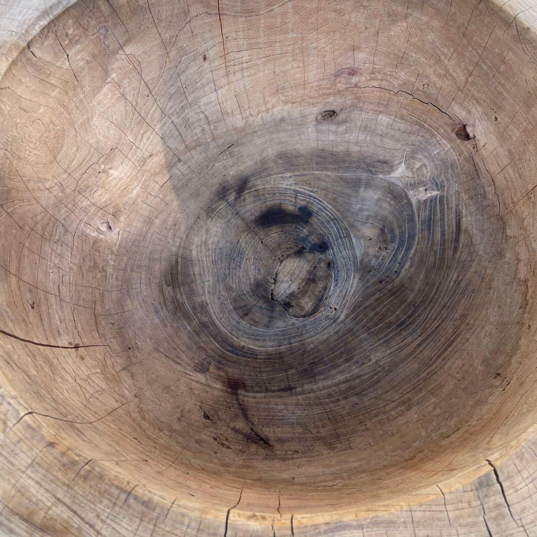 臼・うす・ウス・欅臼・餅つき臼３升臼杵2本セット横浜から50kmほど