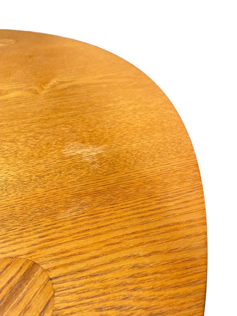 HR558 【木目とカーブ素敵】円卓　ラウンドテーブル　ちゃぶ台