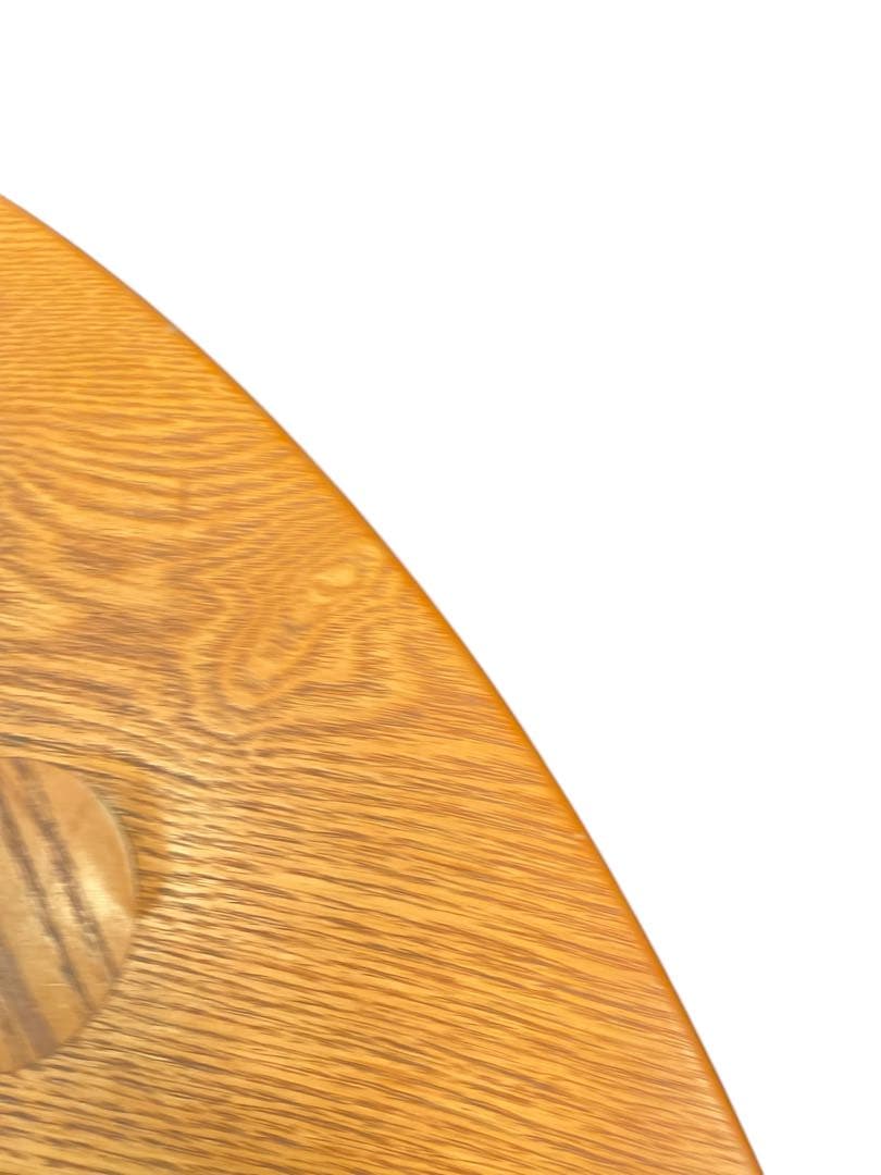 HR558 【木目とカーブ素敵】円卓　ラウンドテーブル　ちゃぶ台