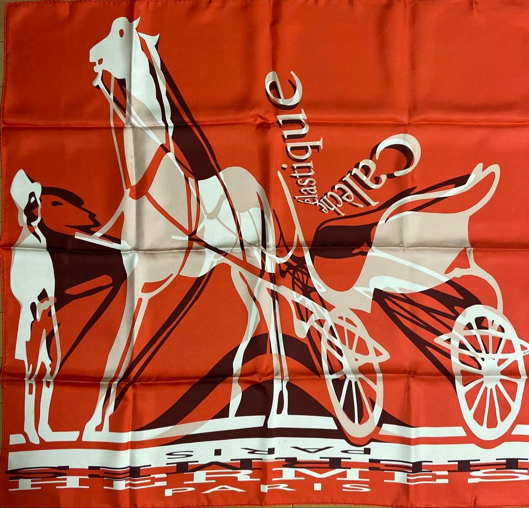HERMES エルメス　カレ 90 カレーシュ エラスティック　馬