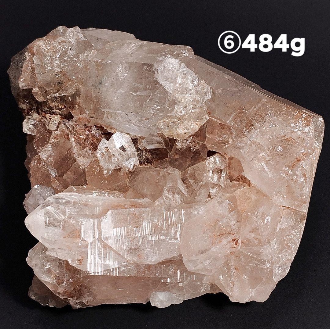 ⑥マニカラン水晶 クラスター 原石 ピンクマニカラン アイリス ヒマラヤ水晶