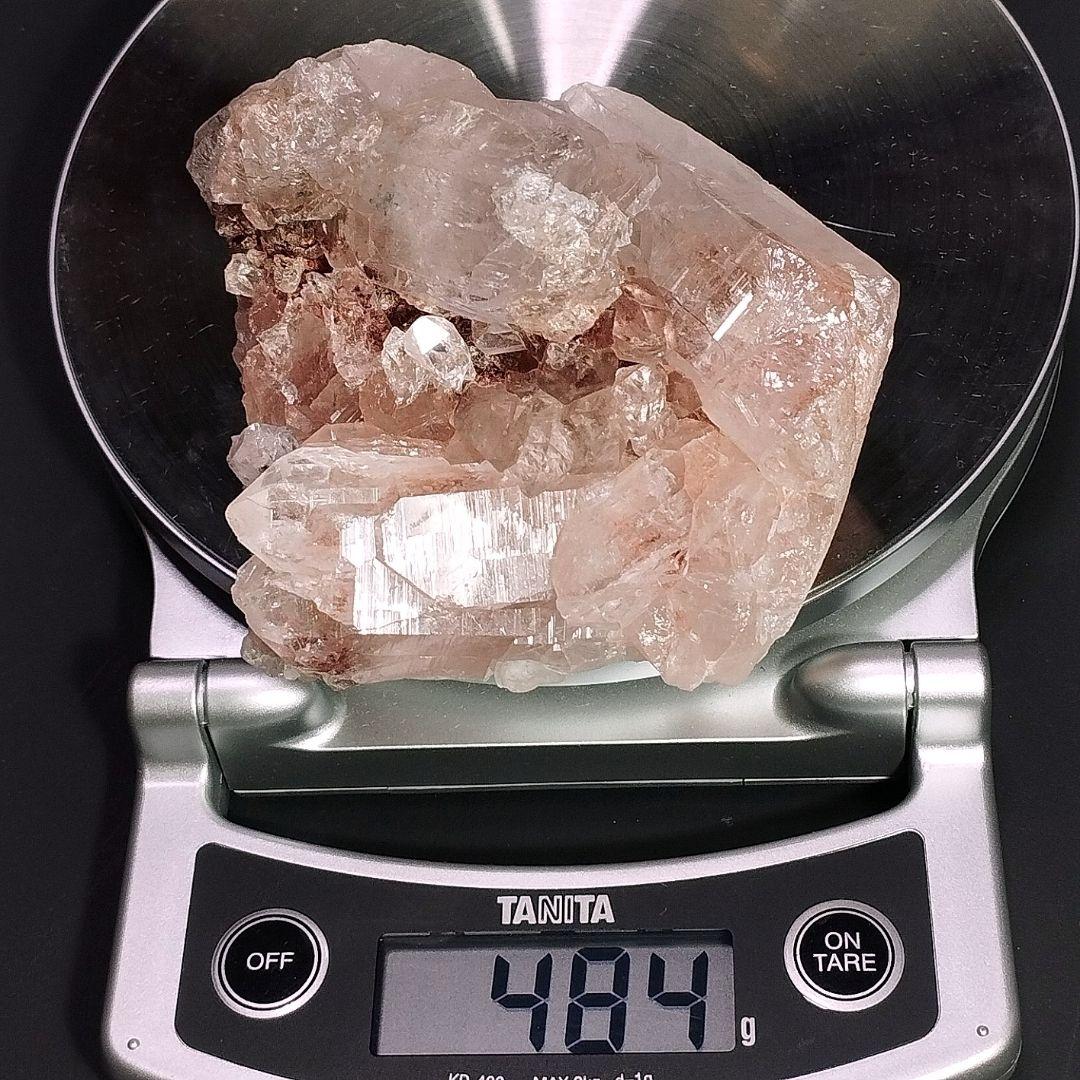 ⑥マニカラン水晶 クラスター 原石 ピンクマニカラン アイリス ヒマラヤ水晶