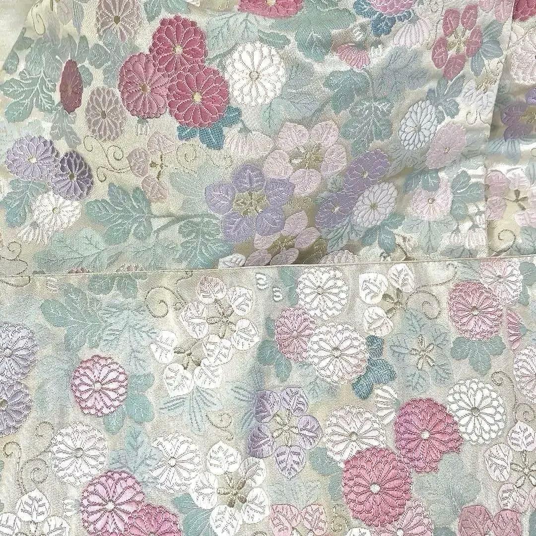 七五三　7歳　二部式作り帯　だらり風舞妓 つまみ細工　ハーフ成人式　十三詣り