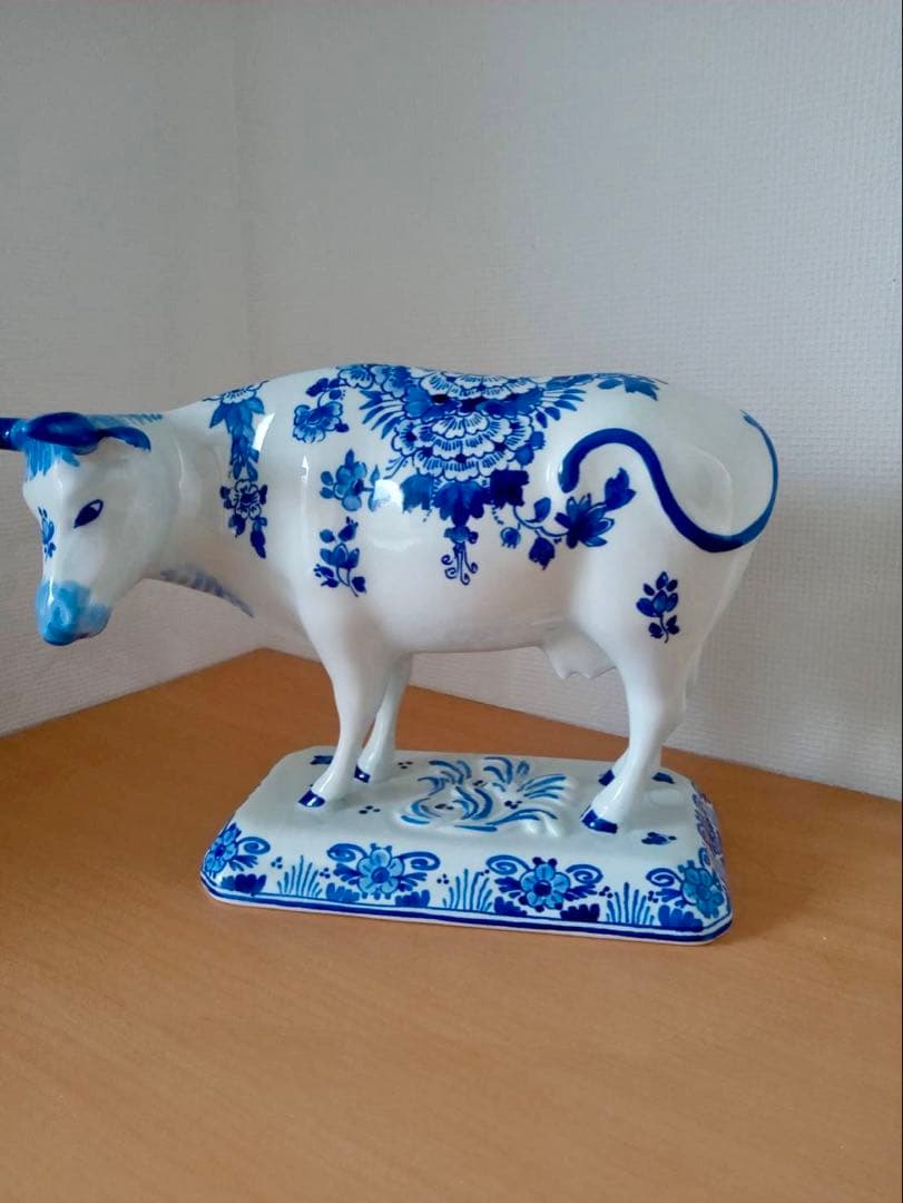 オランダ　デルフト フィギュリン　陶器　置物　　ハンドペイント　美品