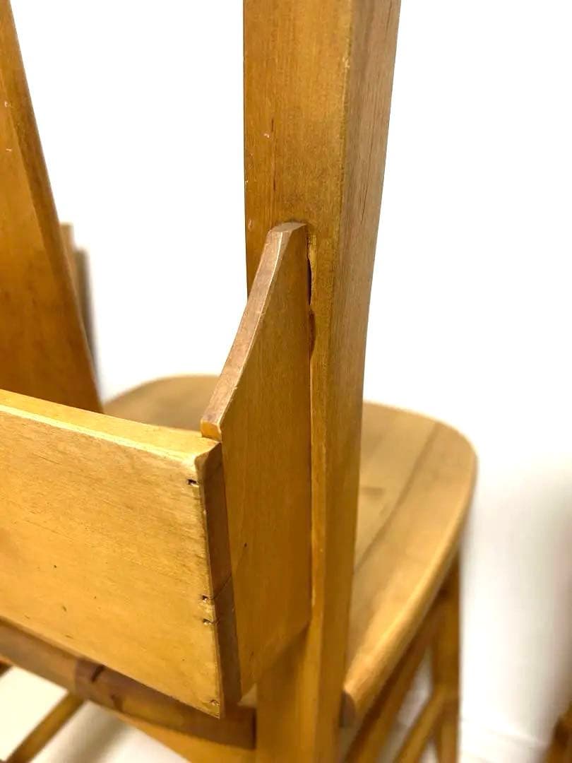 enfant チェア 2脚セット チャーチチェア ブックラック付き