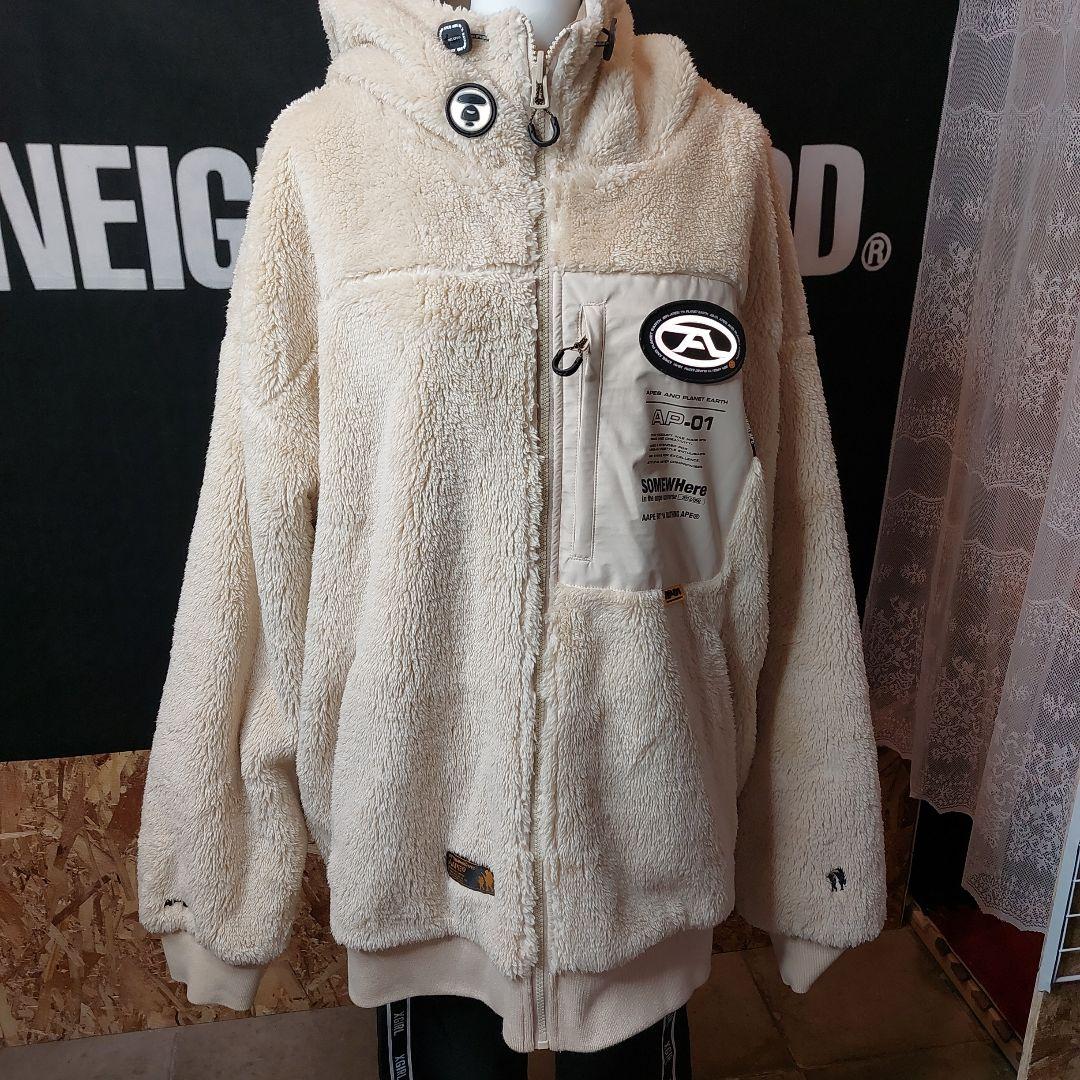 美品 Ape カモフラージュ マウンテンパーカー リバーシブル