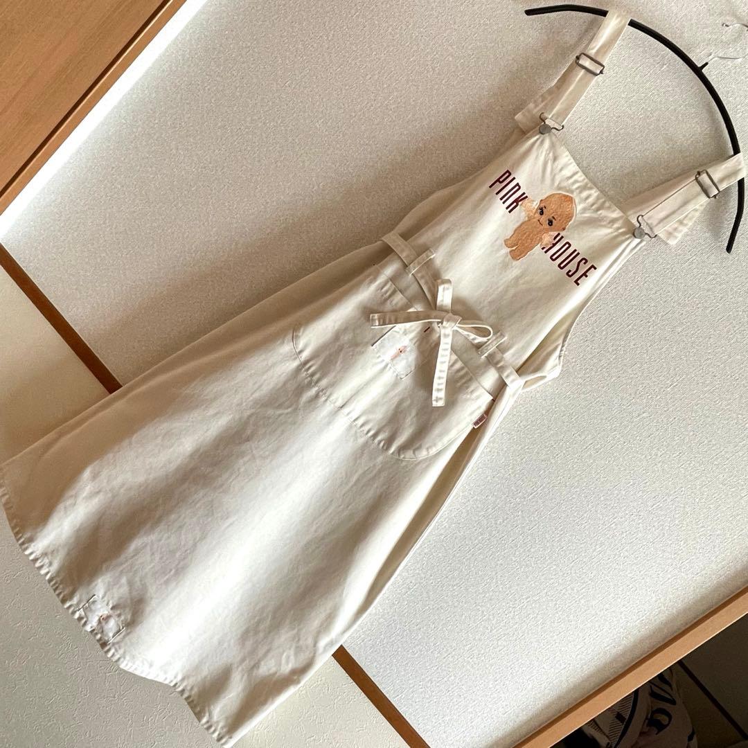 ピンクハウス キューピー エプロン 巻きスカート エプロンドレス