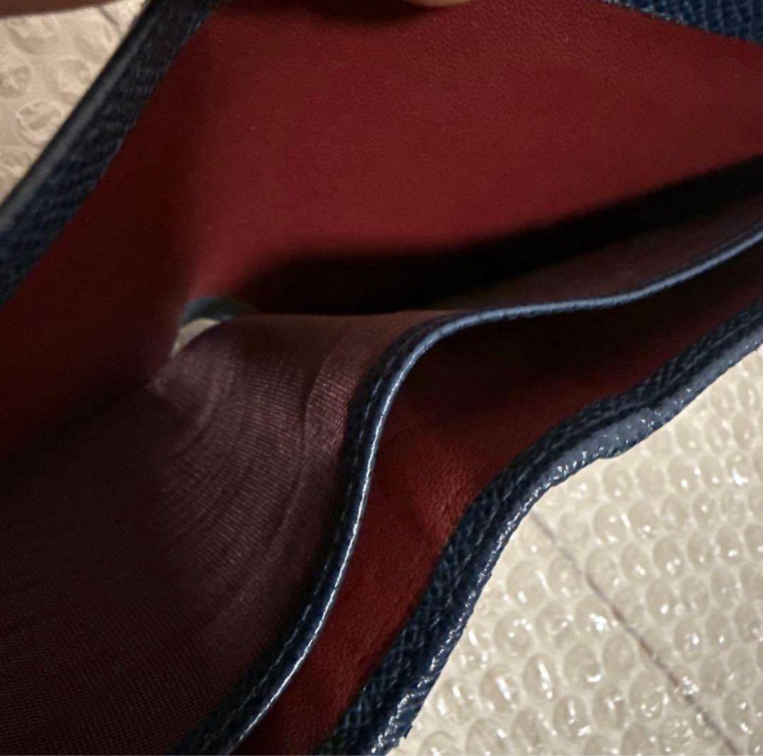 二つ折り財布　BVLGARI ブルー