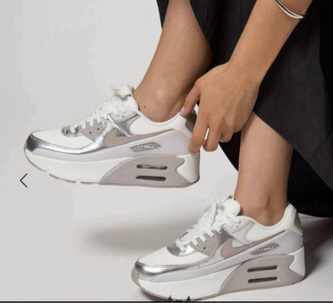 AIR MAX 90 LV8 メタリックプラチナム24cm