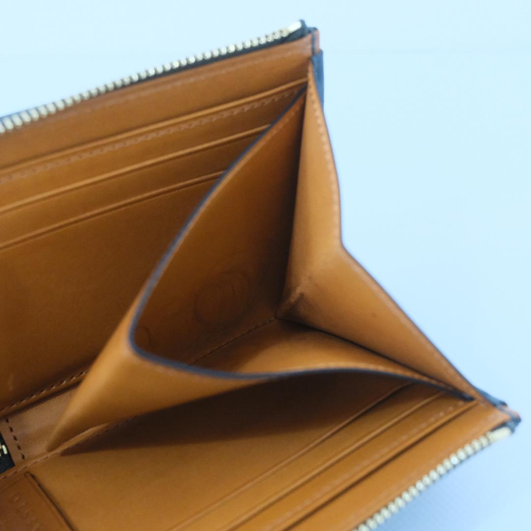 CRAFSTO　ブライドルレザー L字ファスナー財布 グリーン