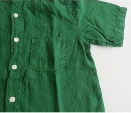 【新品】TIGRE BROCANTE　60リネンバンドカラーオープン半袖シャツ