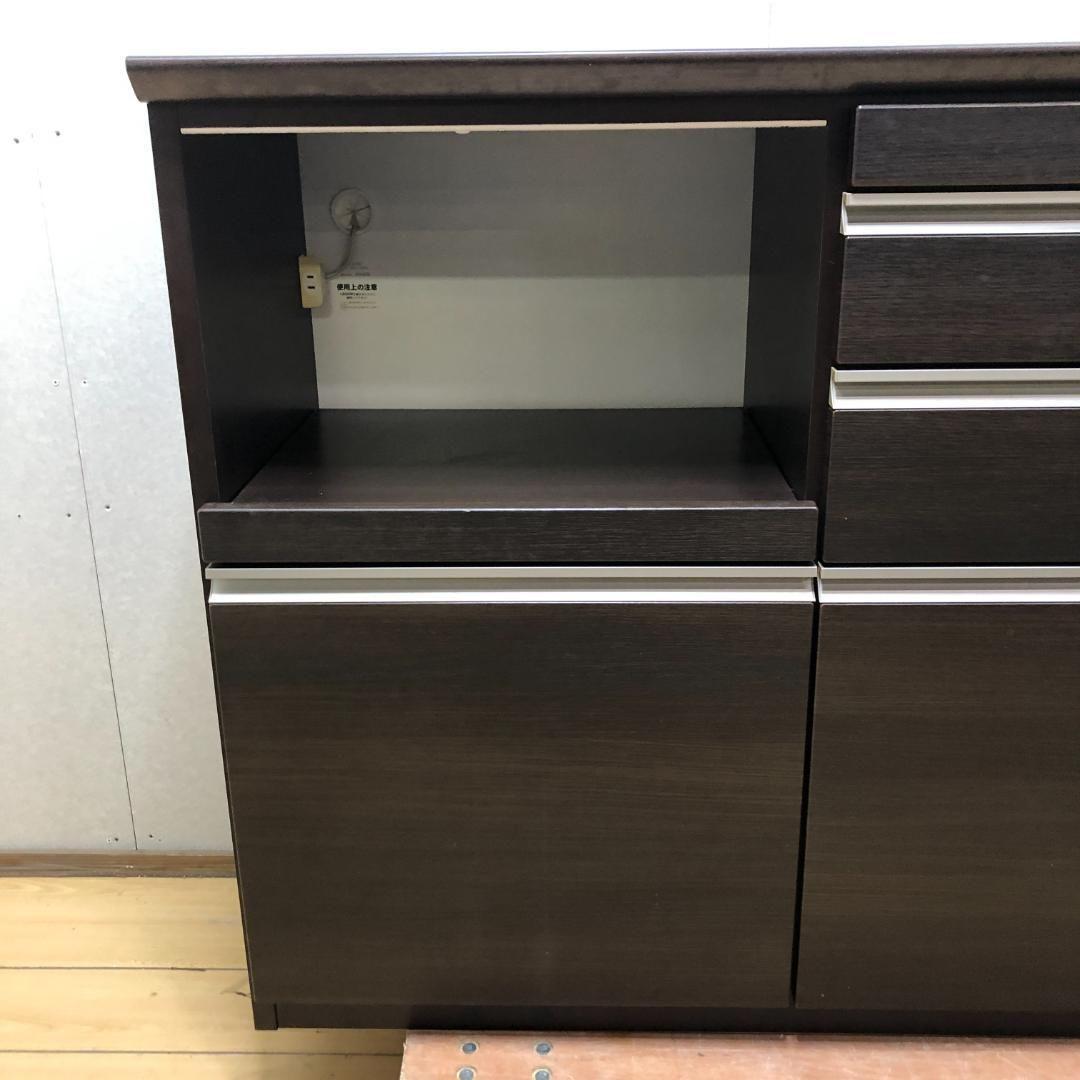 送料無料　カウンター レンジ台 収納棚 食器棚 引出　250710-3