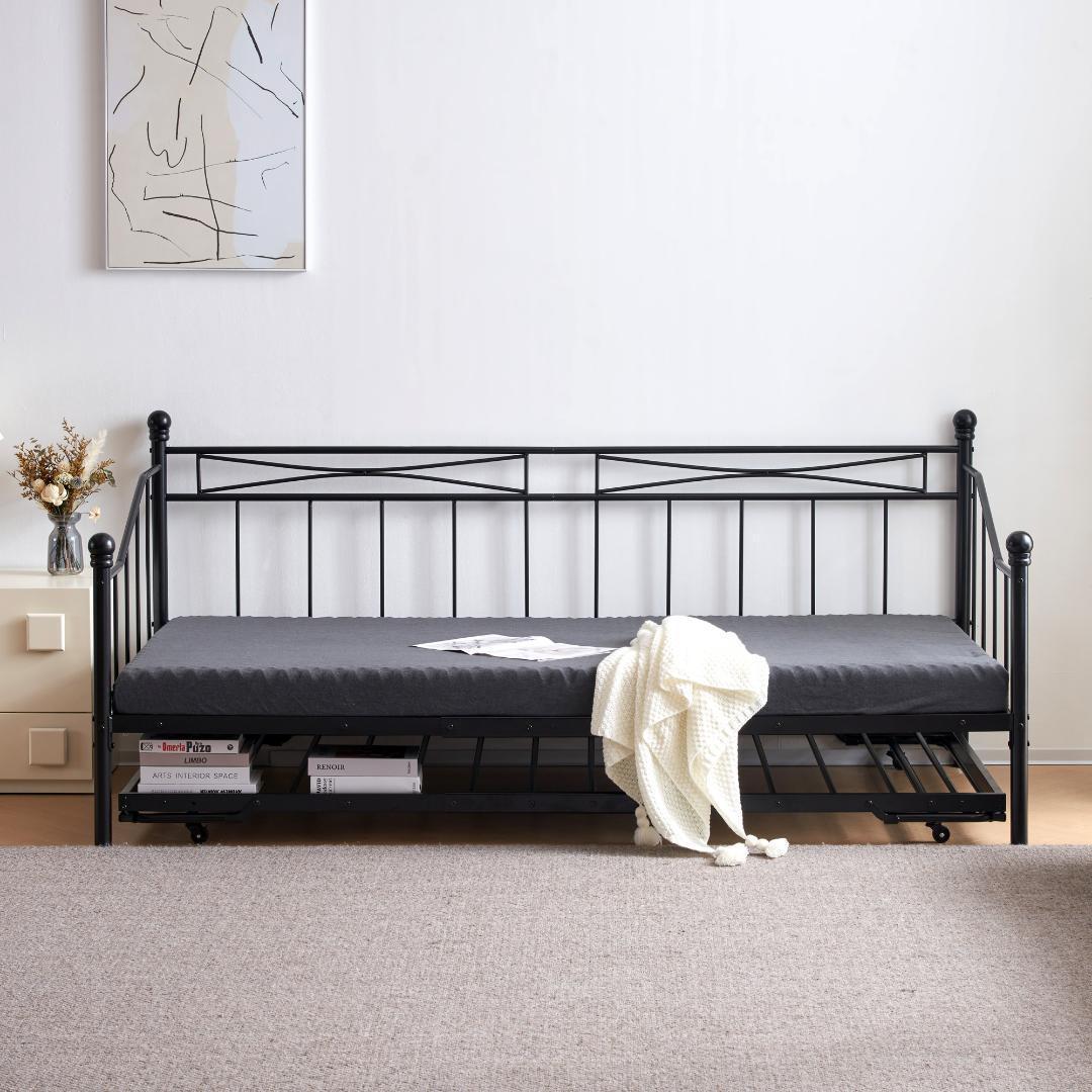 【新作】【ブラック】親子ベッド 二段ベッド パイプベッド 多段ベッド