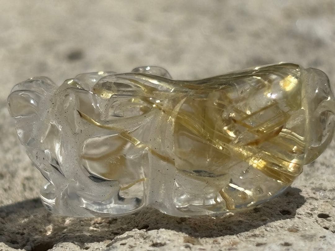 【金運、仕事運上昇】タイチンルチル貔貅⭐️ゴールド⭐️ R49