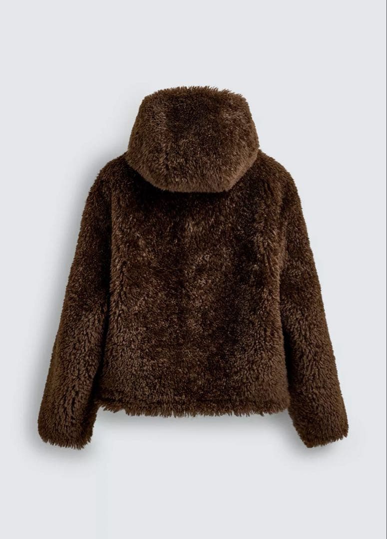 ZARA フェイクファー フード付きジャケット