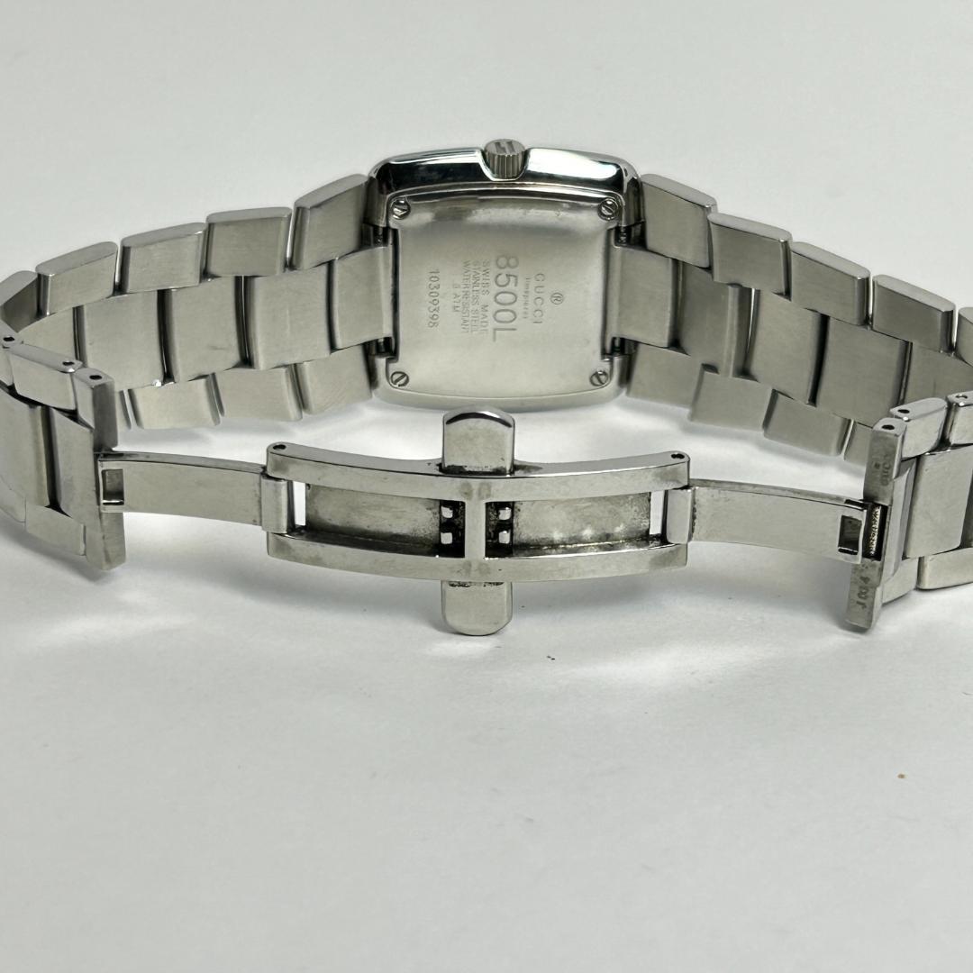 【新品電池】GUCCI グッチ 8500L グレー文字盤 腕時計 レディース