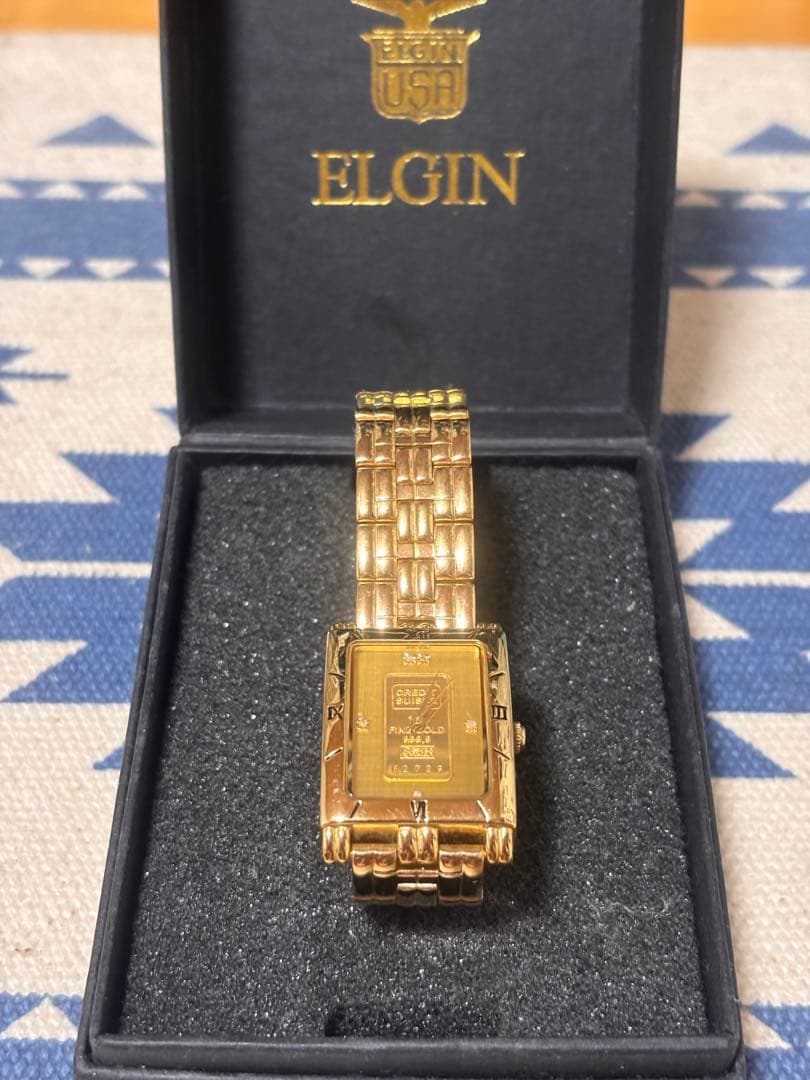 革職人さん専用 ELGIN ゴールド インゴット腕時計　 FKー1153F