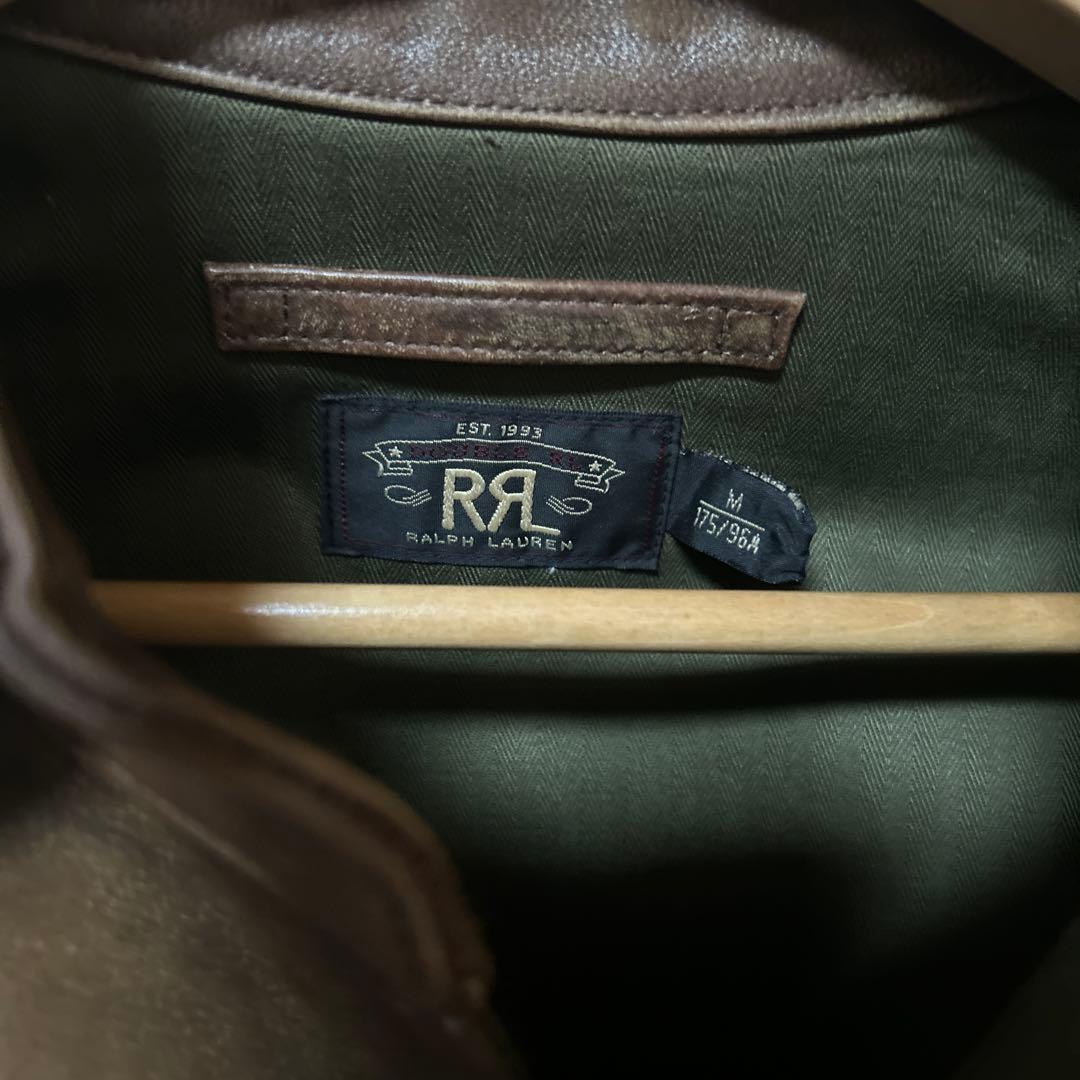 RRL BARRINGER レザー カーコート 極美品 サイズM エイジング加工