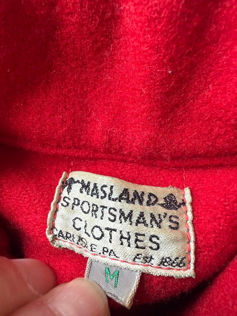 1950年代　ハンティングジャケット　Masland ウールジャケット 赤