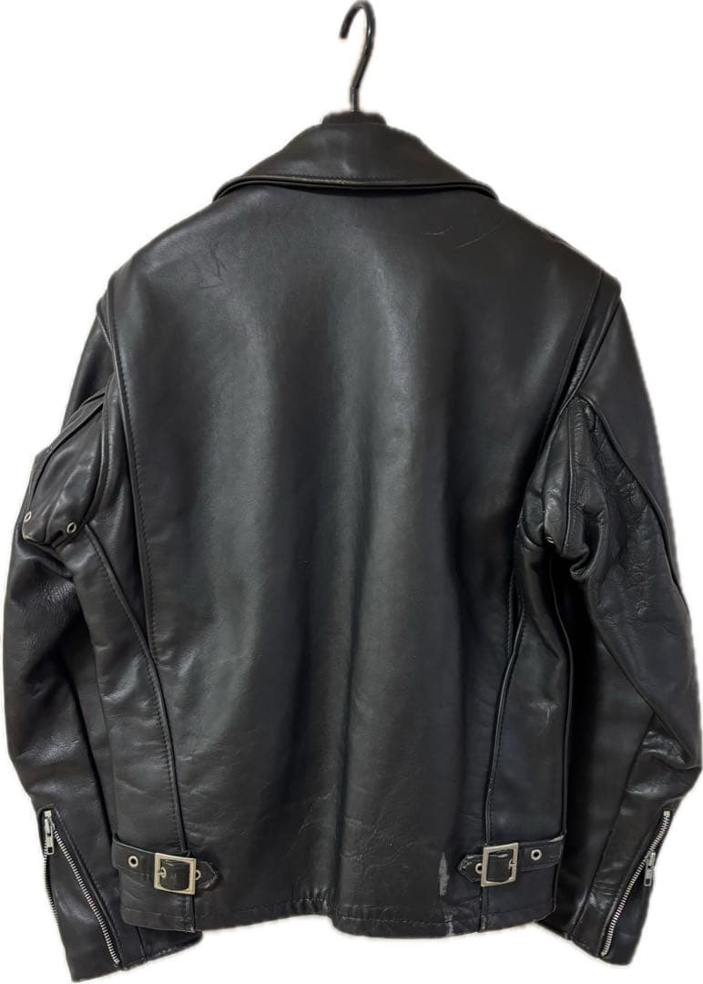 schoot 642 シングルライダース レザージャケット36 黒