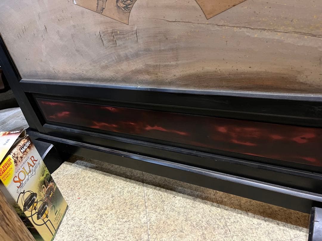 衝立、彫刻衝立、水彩絵衝立、明治時代衝立、木彫り衝立、鶏と竹とすずめ