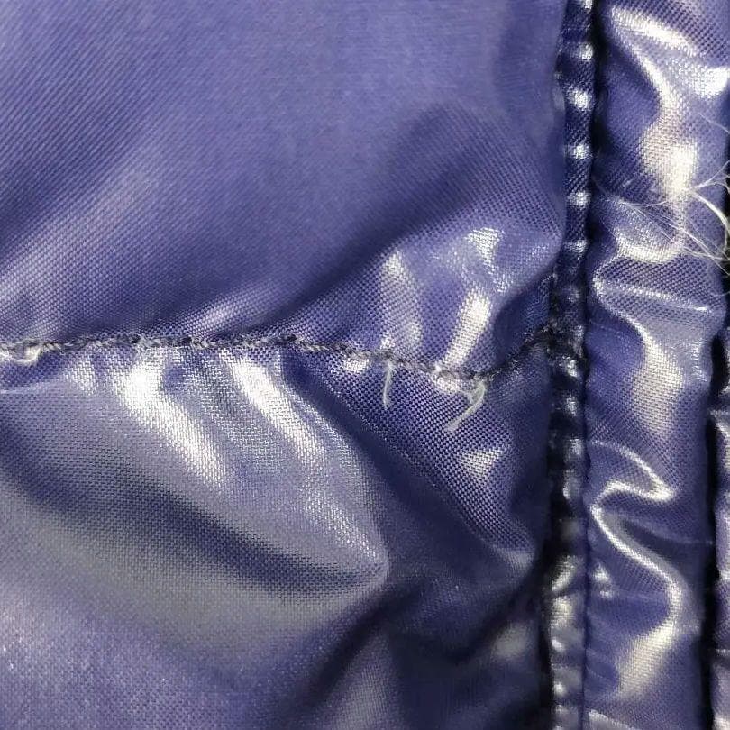 デュベティカ ダウンベスト パープル 高級ファー付 40 レディースM 373