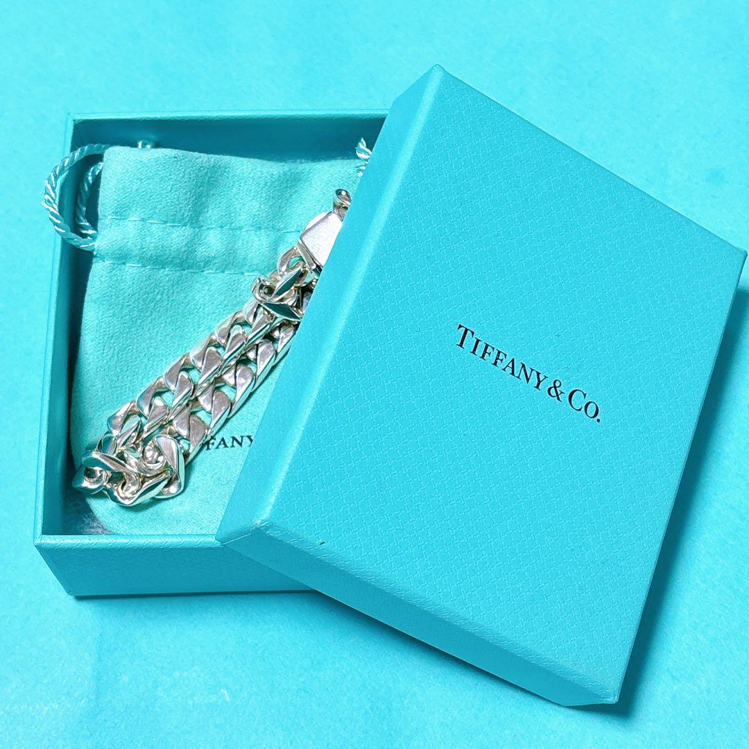 【美品】19.5cm 希少 ティファニー 喜平チェーン ブレスレット SV925