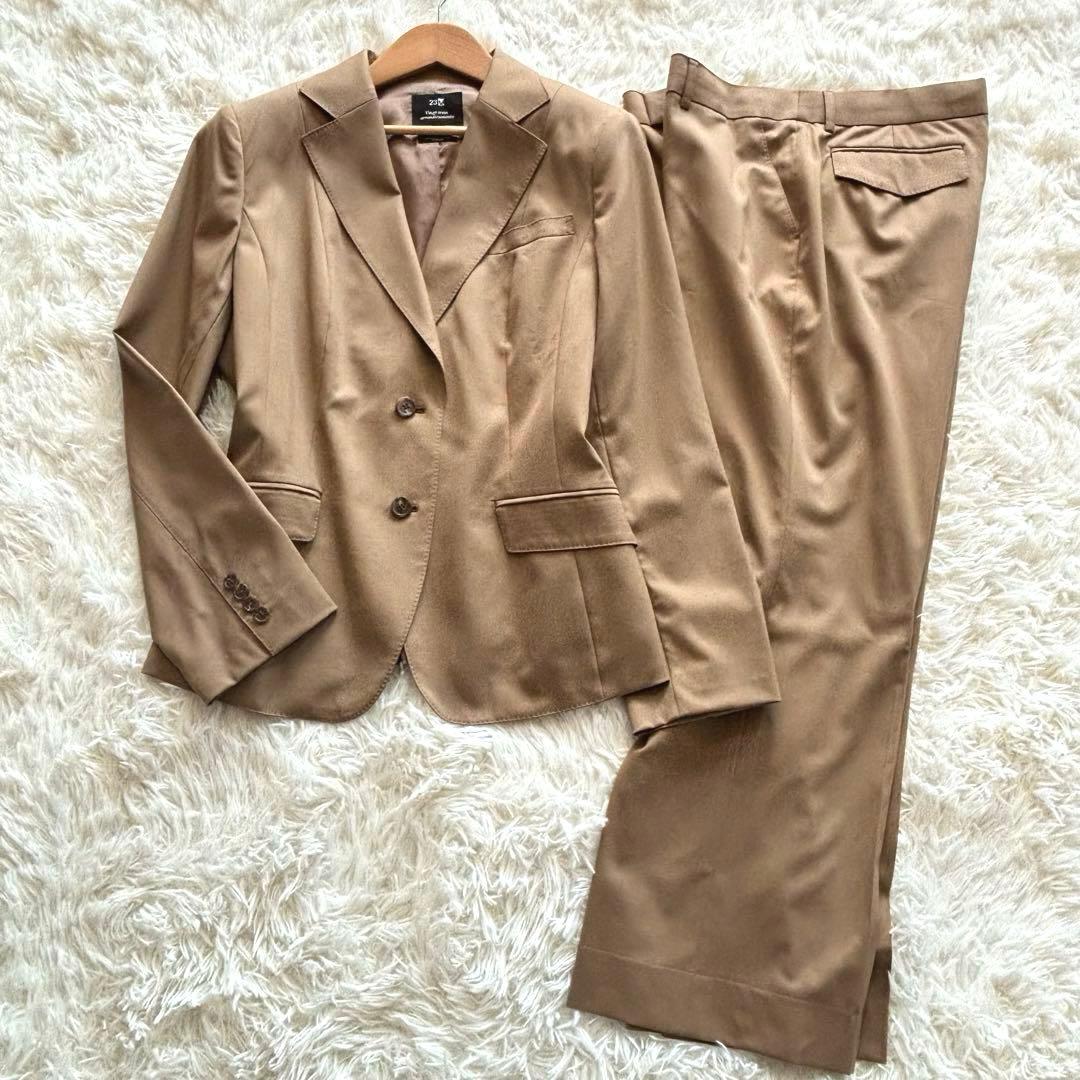 【極美品‼︎ 】23区 パンツスーツセットアップ 大きいサイズ19号相当 ベージュ