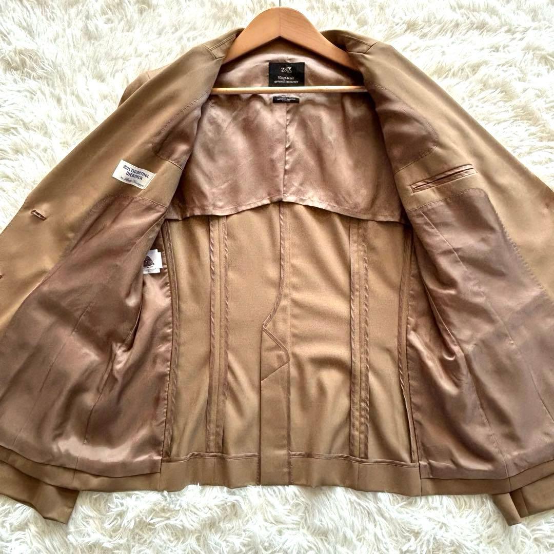 【極美品‼︎ 】23区 パンツスーツセットアップ 大きいサイズ19号相当 ベージュ