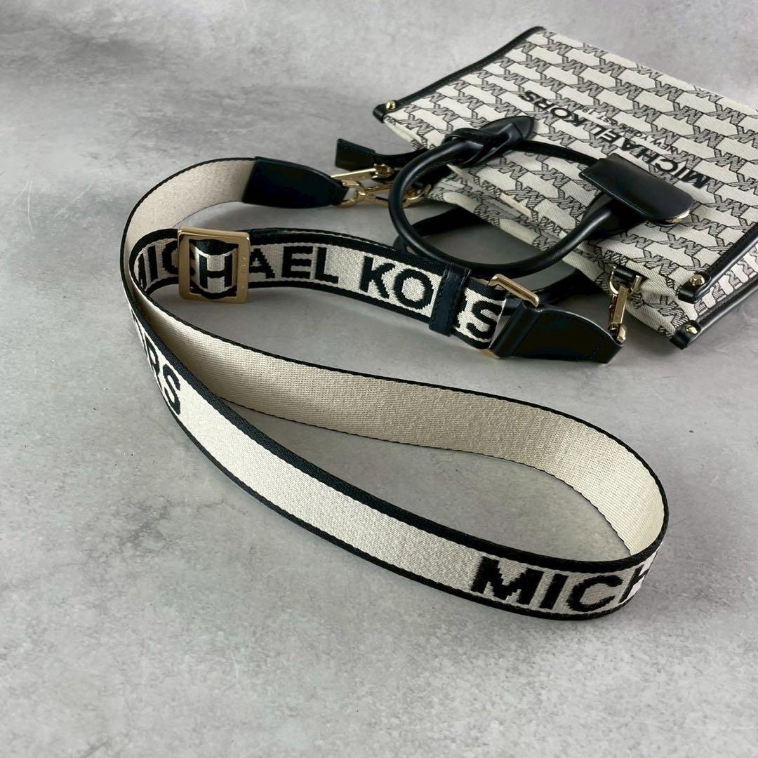 ✨美品✨マイケルコース　ミレラ　トートバッグ　2way MKシグネチャー　黒白