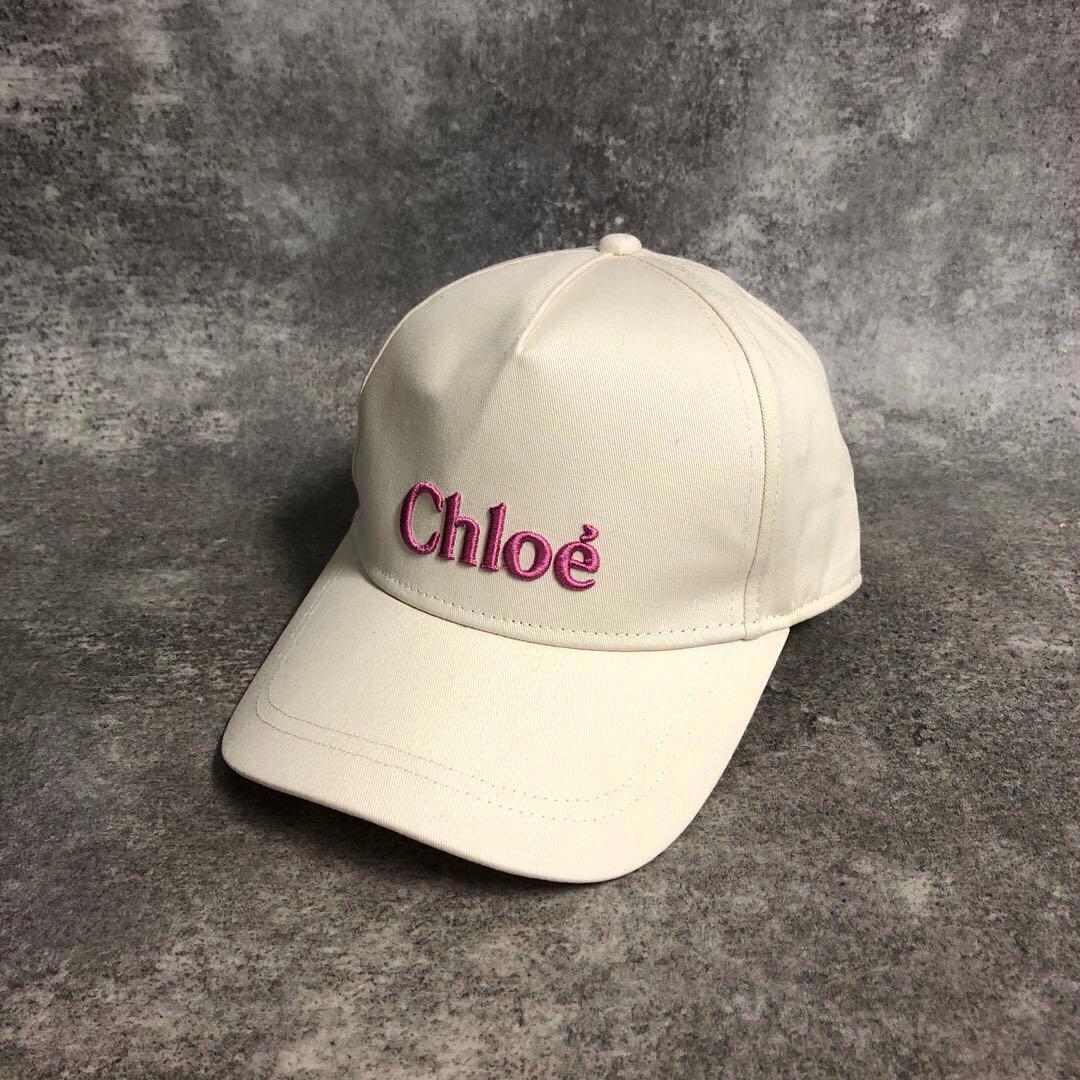 ■ Chloe クロエ ベースボールキャップ 帽子 ロゴ刺繍 56