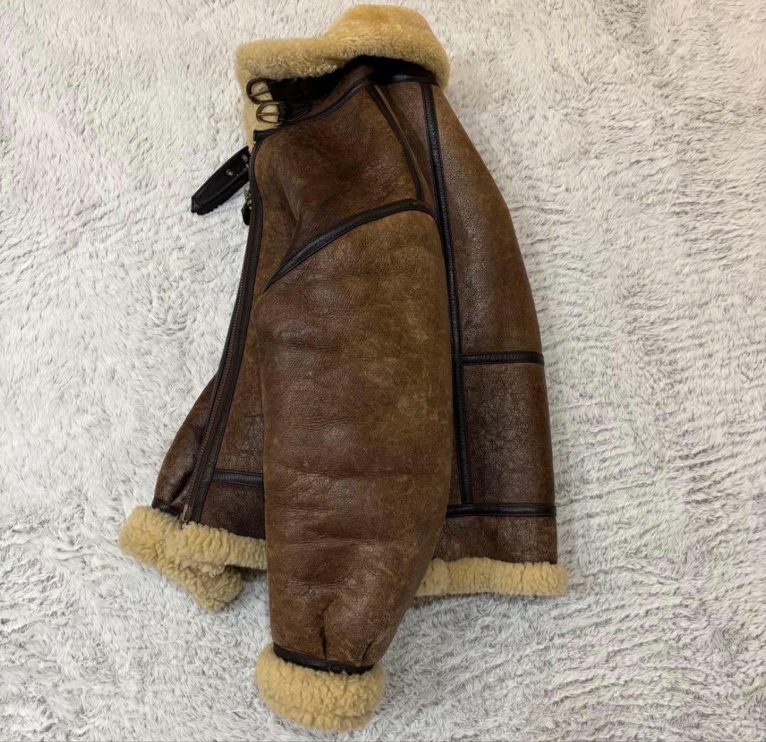 b-3 本革レザー ムートン フライトジャケット