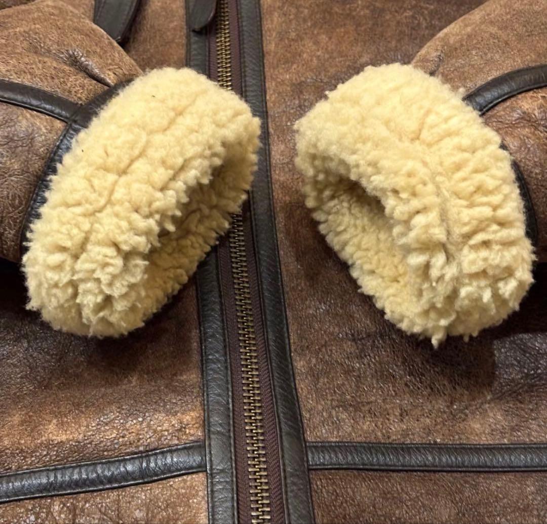 b-3 本革レザー ムートン フライトジャケット