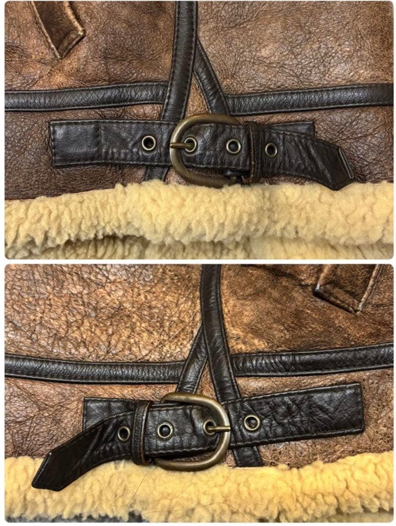 b-3 本革レザー ムートン フライトジャケット