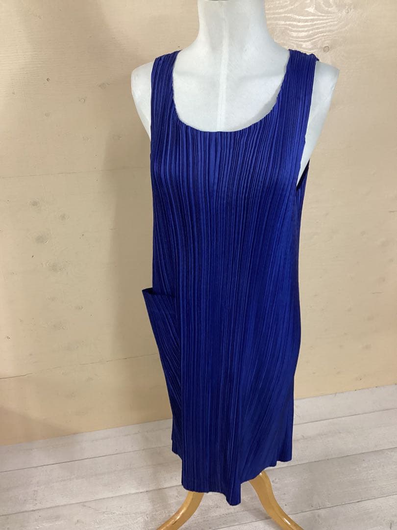 6.12◎S860◎イッセイミヤケ◎プリーツ◎エプロン◎ワンピース