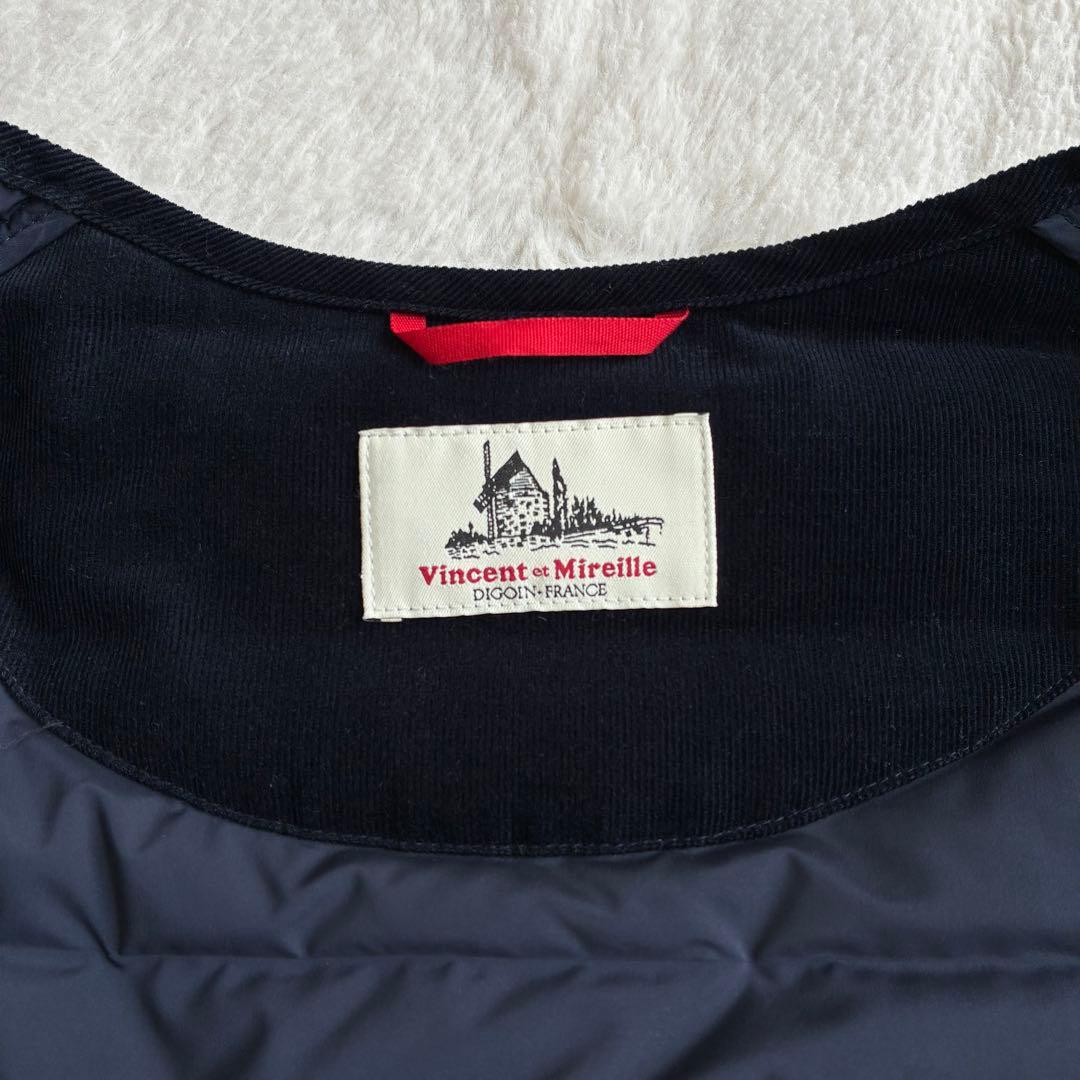 美品 バンソンエミレイユ ステッチレスダウンノーカラーコート ダウンジャケット