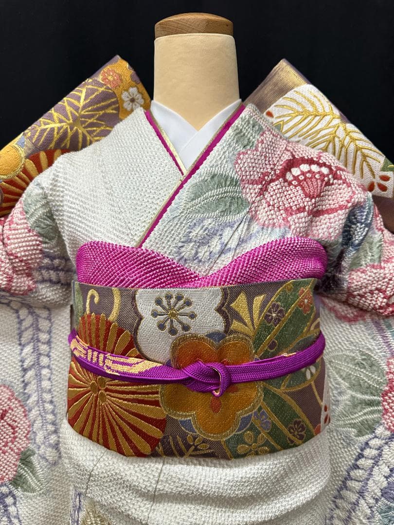 藤娘きぬたや 総絞り 牡丹下り藤 振袖 フルセット