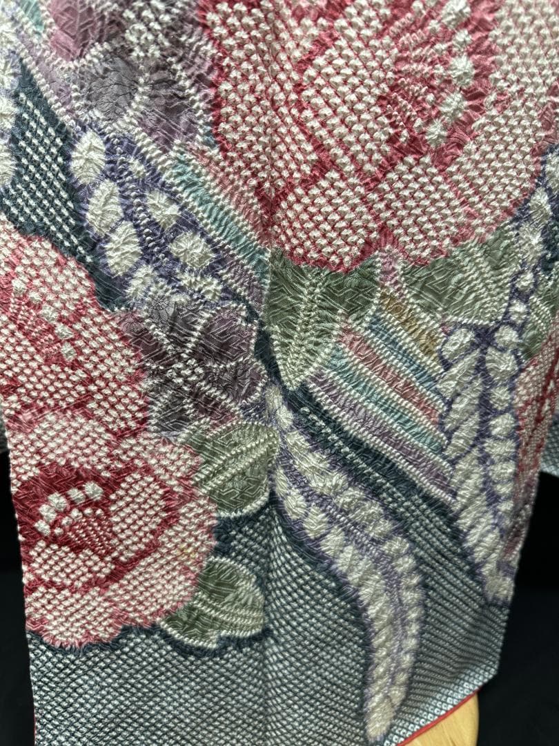 藤娘きぬたや 総絞り 牡丹下り藤 振袖 フルセット