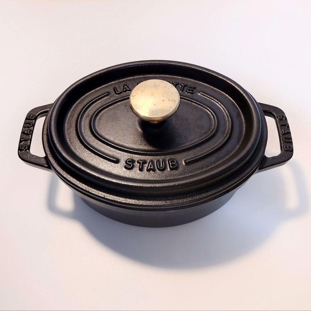 ストウブ ココット オーバル 17cm ブラック