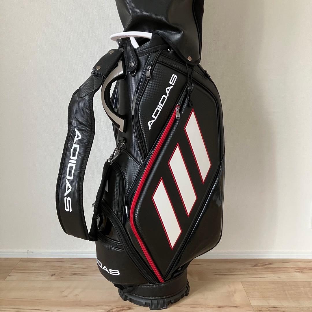 k0208 ADIDAS ゴルフ キャディバッグ ブラック