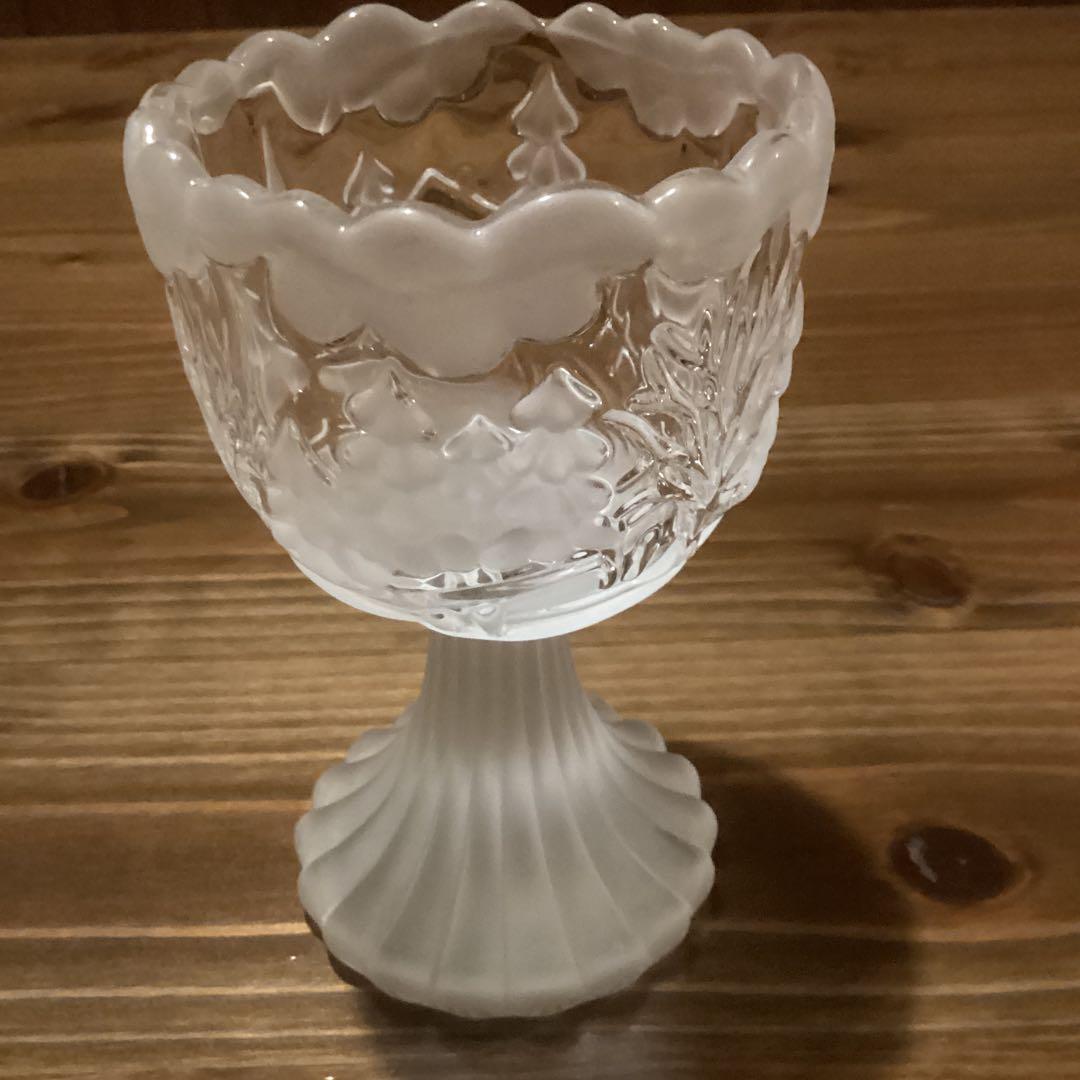 ヴィンテージ ワルサー グラス フロスト キャンドルホルダー 【ドイツ製】