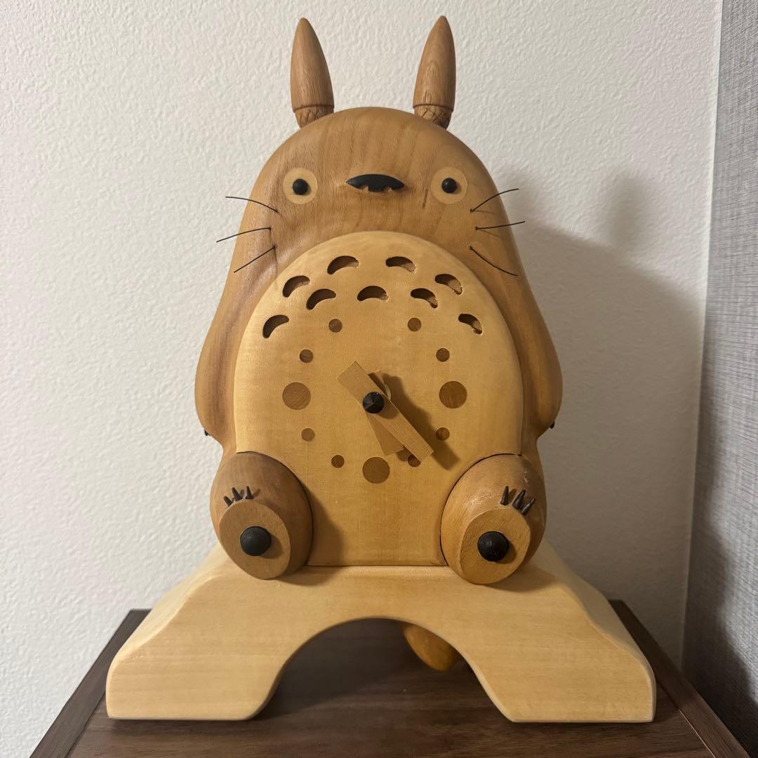 美品/希少✨となりのトトロ　置き時計　気に座るトトロ　スタジオジブリ