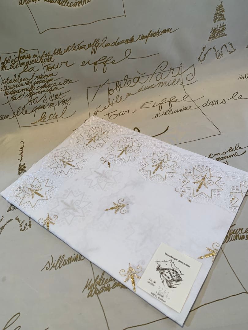 オーストリア製　ザルツブルグ　未使用品のクリスマステーブルクロス！素敵過ぎます！